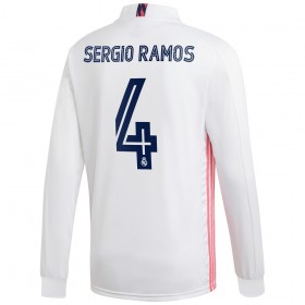 Camisolas de futebol Real Madrid Sergio Ramos 4 Equipamento Principal 2020/21 Manga Comprida